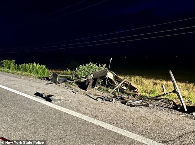 On Sunday, July 14, a black 2020 Ford Escape collided with the back of an Amish buggy in Lowville, New York (above), killing a 17-year-old boy