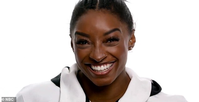 The clip, starring Simone Biles, also featured a new live version of her song Ready For It