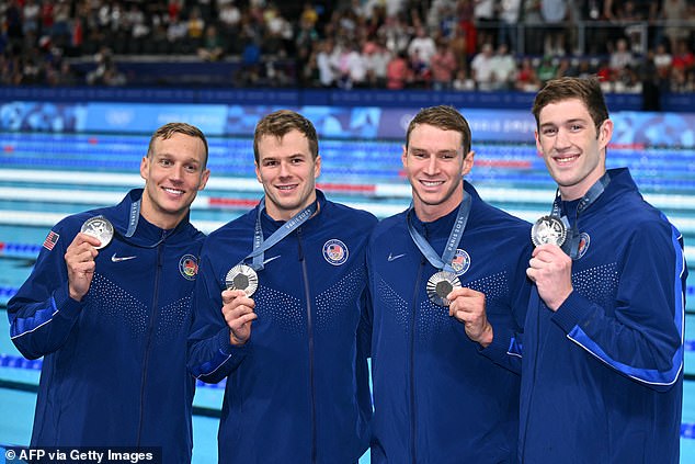 As a result, the US had to settle for silver on the final evening of swimming at the Olympic Games in Paris.