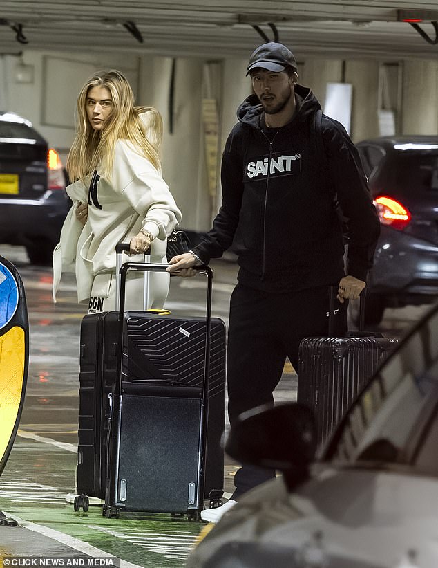 The 26-year-old Manchester City player and the 32-year-old Love Island star, who were believed to have been in a relationship since September last year, arrived at Manchester Airport earlier this year for a getaway together.