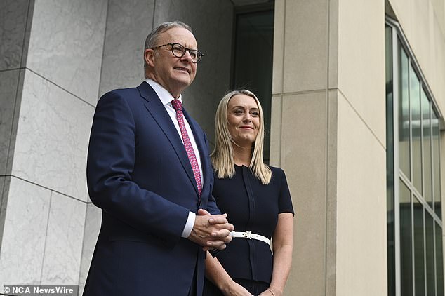 However you interpret the fall in the Labor vote in Victoria at a state level, it will have implications for the Albanese government. Above, Mr Albanese and fiancée Jodie Haydon