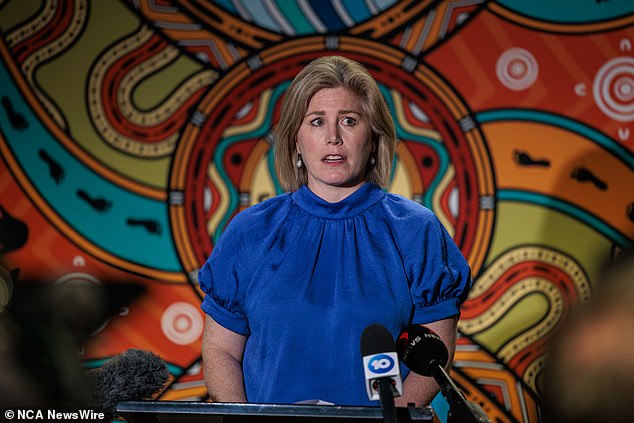 Authorities have identified a cooling tower in Melbourne's west as the most likely source. Pictured is Victoria's Chief Health Officer Clare Looker