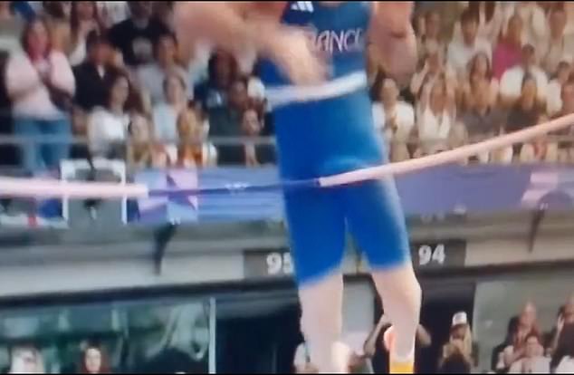 Anthony Ammirati suffered a nightmare accident during the Games when his manhood knocked over the pole during the event