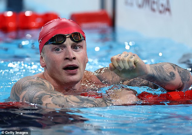 A team from Great Britain, including Adam, narrowly missed out on a medal in the 4x100m medley relay