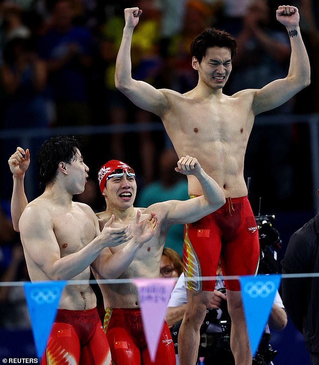 China claimed gold, handing the US its first defeat in its history.