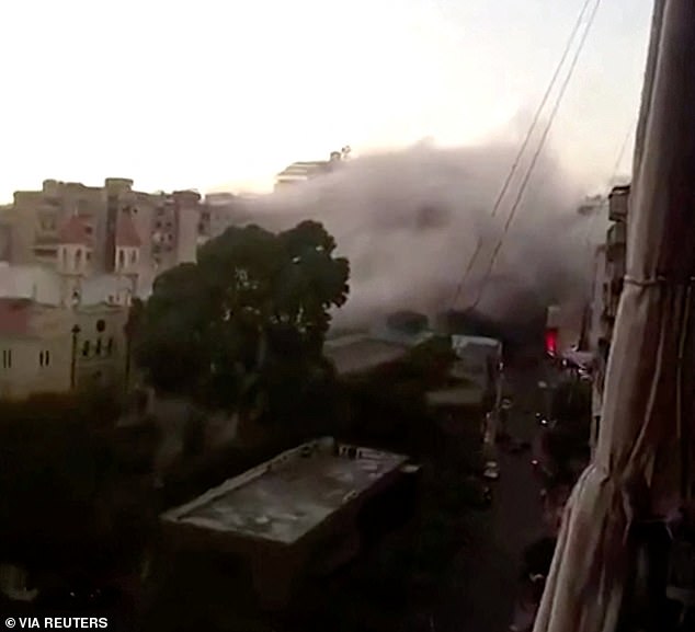 Smoke rises after an Israeli raid on the southern suburbs of Beirut, Lebanon, July 30, 2024, hours before Haniyeh's assassination in Tehran