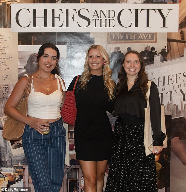 DailyMail.com was invited to the star-studded screening of the series, called Chefs and The City, and fans flocked to take snaps against the breathtaking backdrop