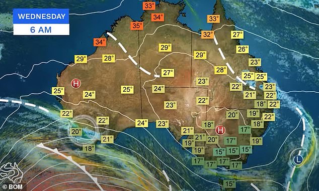 1722870945 334 Sydney Brisbane Melbourne Perth weather Cold front and rain on