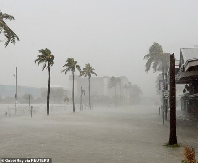 The Category 1 storm, moving at 80 mph, made landfall in Florida's Big Bend region Monday morning, leaving more than 220,000 homes in the state without power.