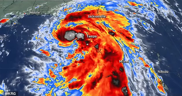 Hurricane Debby will move through 10 US states after making landfall in Florida, according to a fearsome model