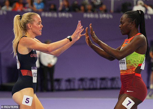 Should she get there early and beat Mary Moraa (right), who defeated her last year at the 2022 Commonwealth Games and the World Cup?