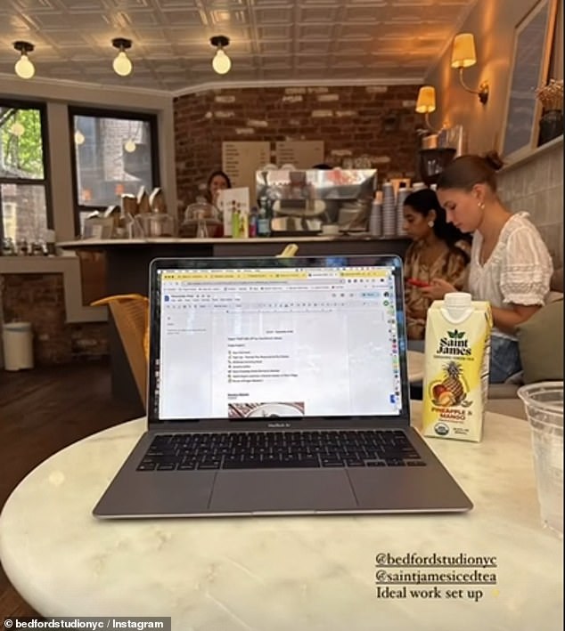 The coffee shop advertises itself as the 'ideal workplace' but charges you $10 a day