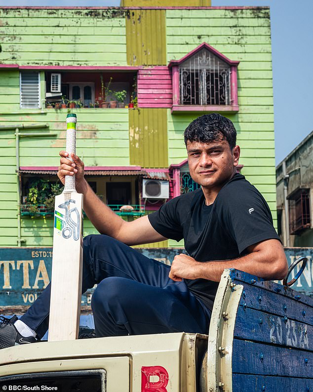 Adnan from Freddie Flintoff's Field of Dreams on tour on BBC