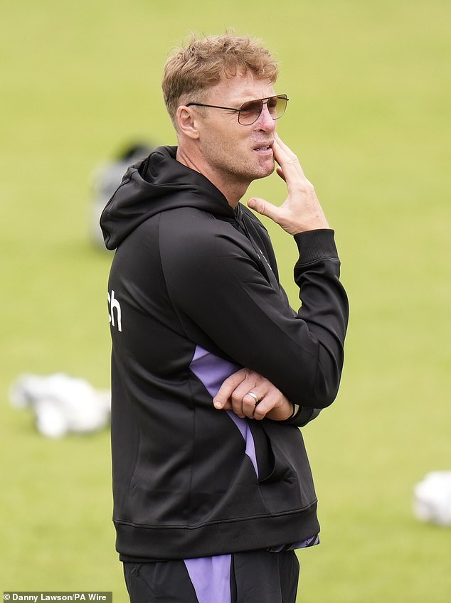 England coach Freddie Flintoff during a nets session at Headingley, Leeds on May 20