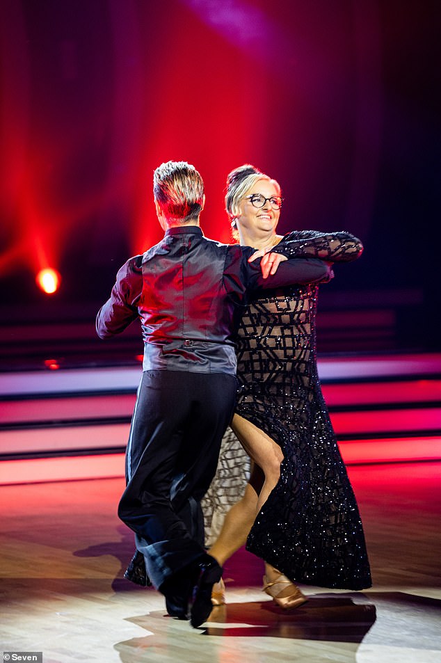 Masterchef alumnus Julie Goodwin (pictured) was also eliminated from Dancing With The Stars on Sunday after recovering from a calf muscle injury she sustained in the first week