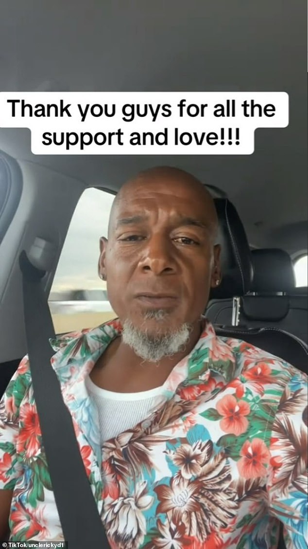 The black man, who later uploaded the video to his TikTok account under the title 'unclerickyd1' and was identified by local news reports as Rick Johnson, begins in an agitated voice suggesting they had already begun to provoke each other