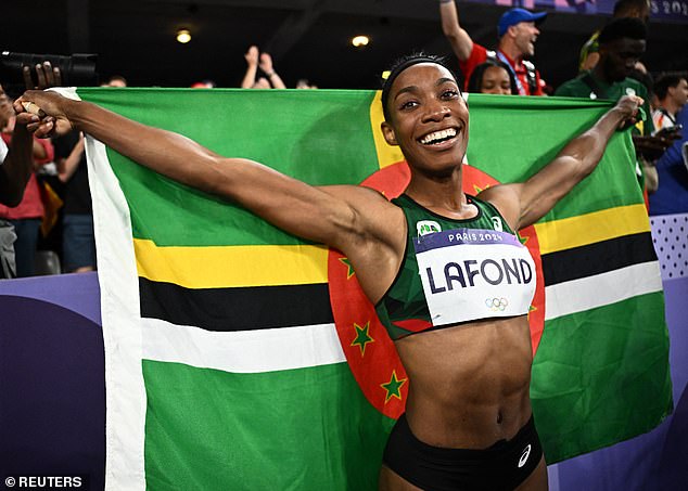 LaFond triumphed in the triple jump, winning Dominica's first-ever medal at the Olympic Games