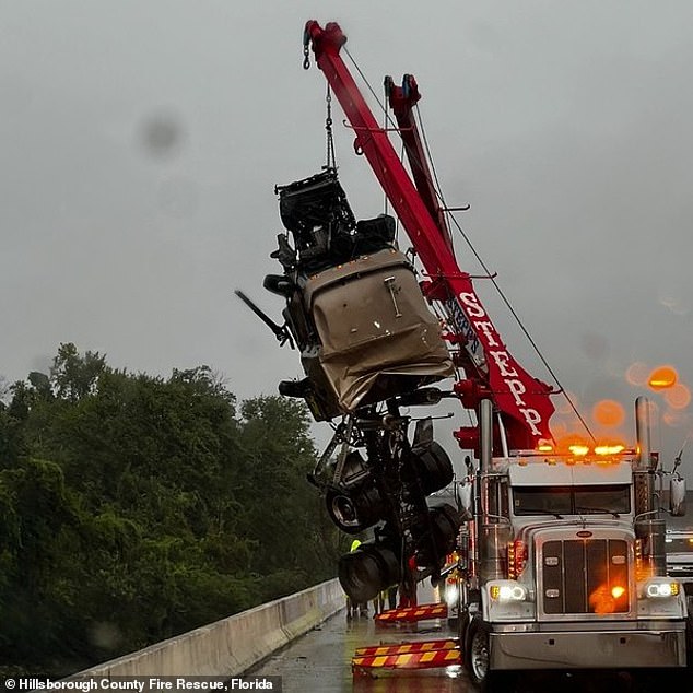 Tragically, the driver of the truck did not survive the fall