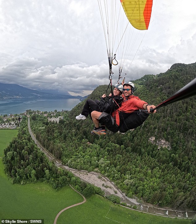 Skylie loves new experiences and even tried paragliding when she visited Switzerland