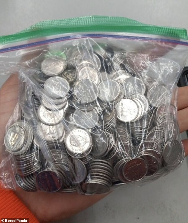 A customer entered a gas station in the US and paid for his $60 bill with a bag of coins, meaning the employee had to stay longer to count it out