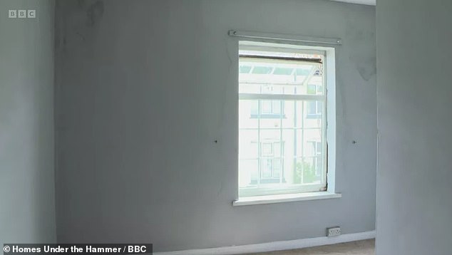 Both bedrooms had also had a quick makeover with grey paint, but Nicole revealed: 'Nothing had been done downstairs yet, but that will happen'