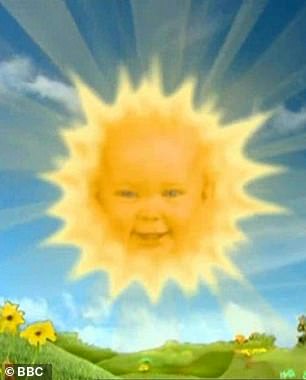 Jess pictured on the Teletubbies