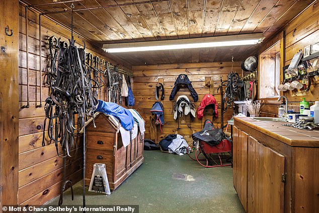 Inside one of the horse stables at 'Fogland Farm', also known as the Cook-Bateman House, named after the first two families who owned it