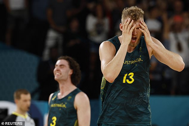 Jock Londale is a frustrated figure after seeing the Boomers suffer a defeat