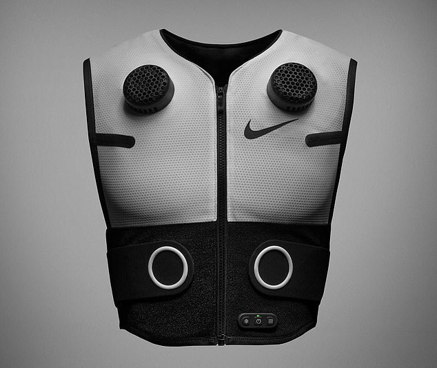 Nike x Hyperice vests provide instant heating and cooling, allowing athletes to adjust their body temperature during warm-ups and cool-downs.