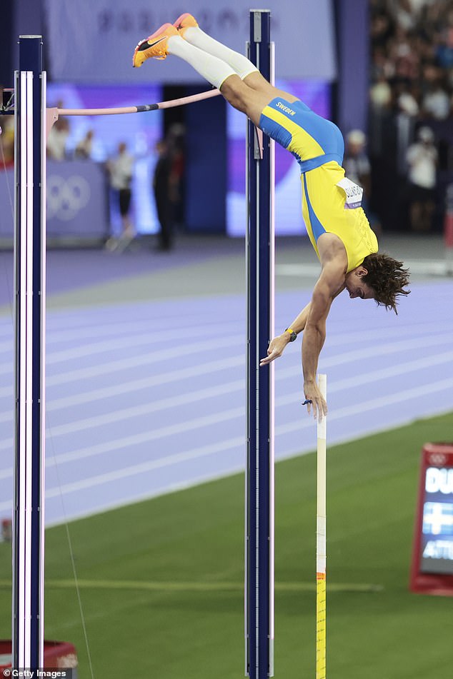 Duplantis jumped 6.25 meters on Monday to win the gold medal for Sweden