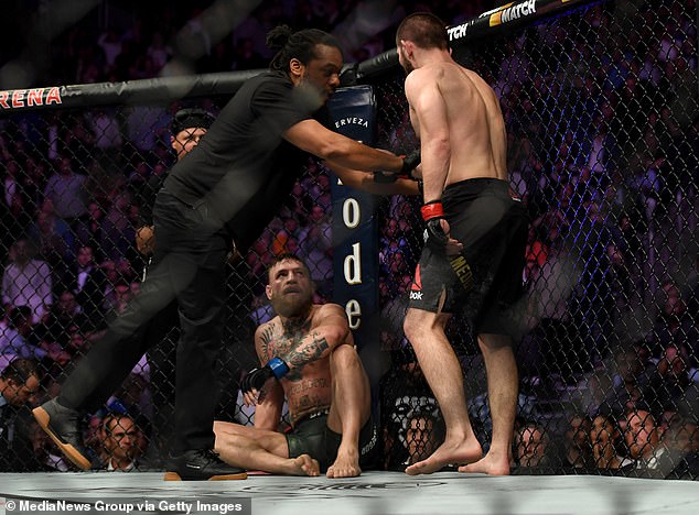 Nurmagomedov infamously jumped out of the cage to attack McGregor's corner after the win