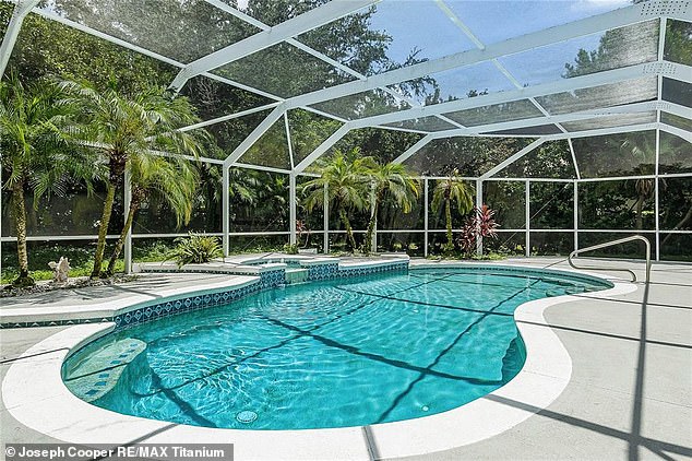 The American sprint star's four-bedroom house, located in central Florida, boasts a huge indoor pool