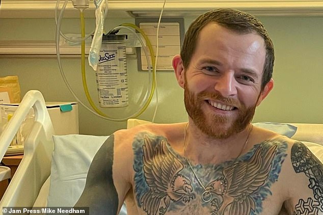 The 31-year-old remains in hospital, two months after losing control of his parachute during the terrifying fall on May 11