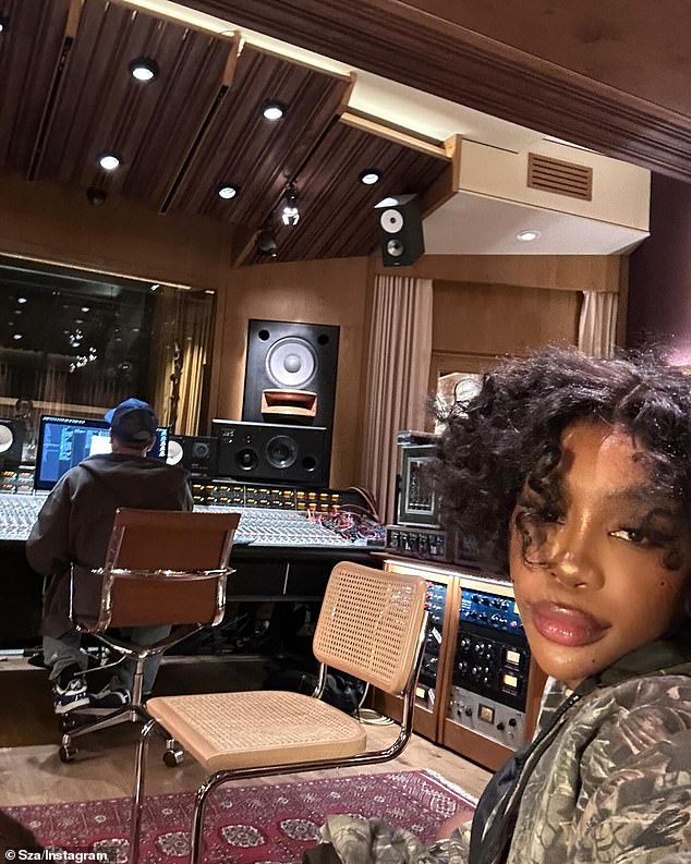 SZA - who suffers from ADHD and anxiety - has announced two singles (Saturn and Cry Baby) from her third studio album Lana, which will be released later this year by Top Dawg Entertainment and RCA Records (pictured July 4)