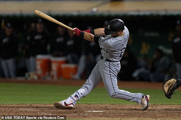 Andrew Benintendi hit a two-run home run to put the White Sox on the board in the fourth inning