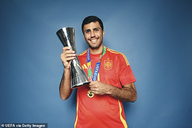 Rodri was named Player of the Tournament after shining for Spain throughout the competition