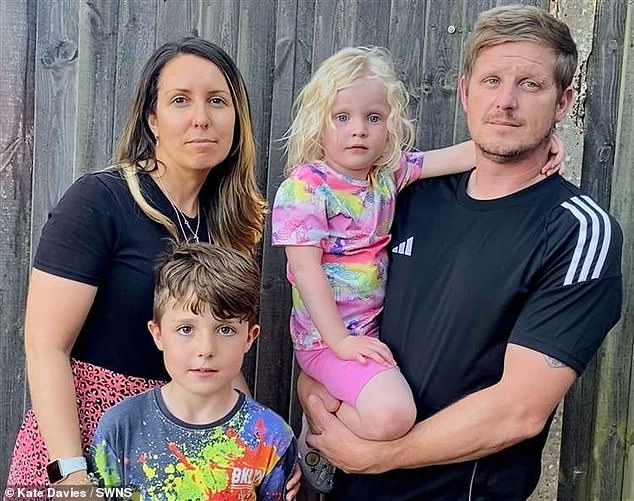 After the attraction at Dreamland Margate malfunctioned, the toddler was left with a bump on her head, while her brother Freddie (bottom left) is no longer allowed in the amusement parks at all.