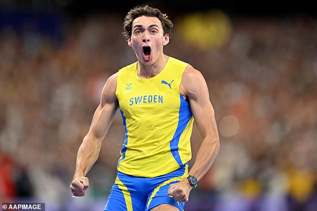 Meanwhile, Duplantis broke his own world record and won gold in the pole vault