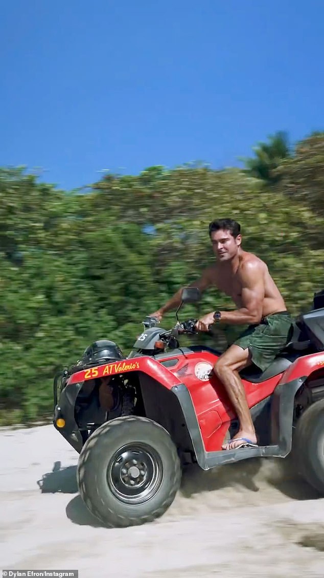 The Disney Channel alumnus was spotted behind the wheel of an ATV in March 2022