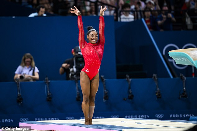 Biles earned her second Olympic gold medal on the vault after winning the event in Rio in 2016