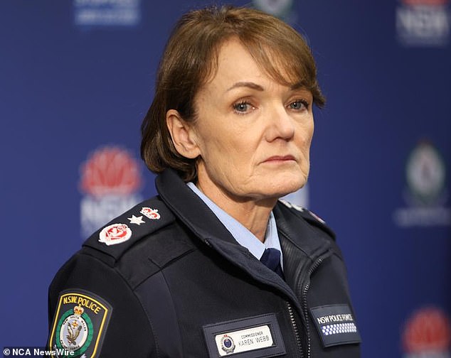 New South Wales Police Chief Karen Webb (pictured) is under pressure again