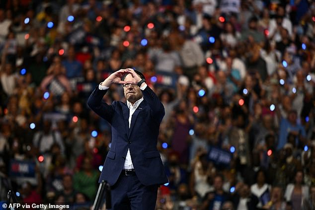 Shapiro's appearance in Philadelphia was met with thunderous applause, as more than 14,000 people turned out for Kamala Harris' rally, just hours after Shapiro was passed over as her running mate