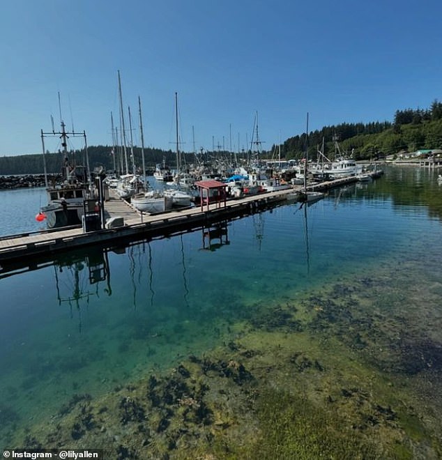 The photos show the singer embracing her calmer side as she kayaks on a lake, walks through a forest and soaks up the sun on the harbor