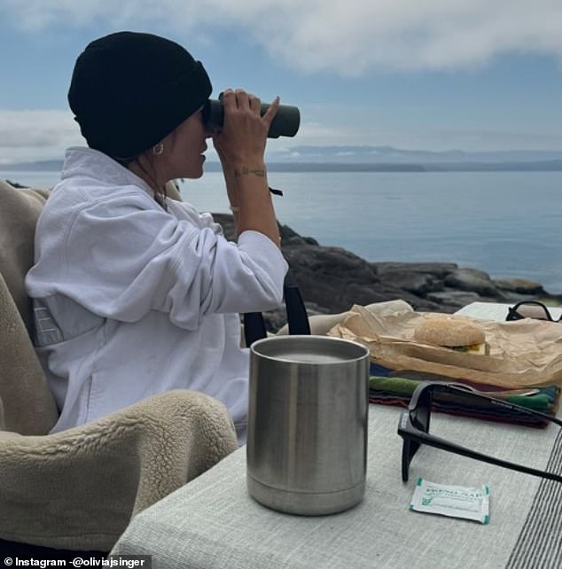 Olivia, the former Global Editorial Director of iD magazine, shared a similar post on her Instagram Story in which Lily enjoys spotting seals and whales along the Canadian coast