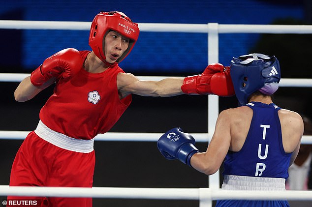 Lin (left) is one of two boxers at the centre of a gender eligibility dispute in Paris