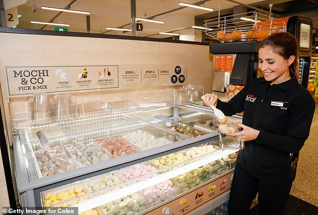 Coles Local in Rose Bay has a dedicated station for mochi, macarons and gelato cones