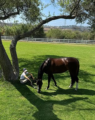 She also competed in a number of her own equestrian events, as seen in a series of photographs of her spending time with her horse.