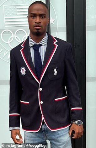 Hall in the official Team USA ceremony outfit