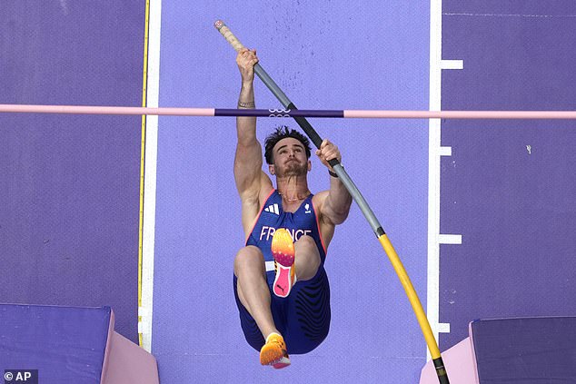 It comes as French pole vault star Anthony Ammirati (pictured) became a global sensation when he failed to reach his target height at the Games after his manhood hit the bar