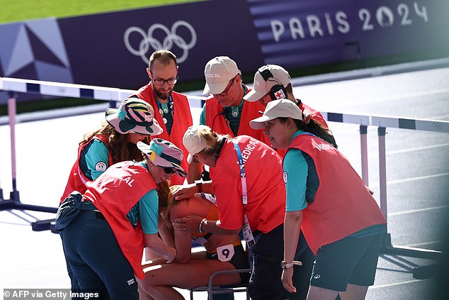 She was banned from the race and likely the Games, and took a moment to reflect on what had happened